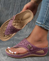 Ysola - Softtouch-Keilsandalen in Rot