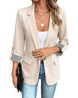 Rigieta - Lässiger Zweireiher Blazer in Aprikose