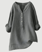 Johanne – Elegante Bluse Mit Knöpfen in Grau