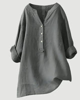 Evelyn - Bluse mit Knopfverschluss in Grau