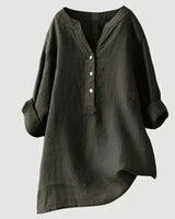 Evelyn - Bluse mit Knopfverschluss in Schwarz