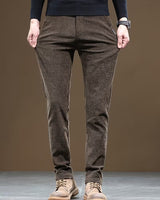 Talcott – Lässige Hose in Slim-Fit Passform mit Struktur in Braun