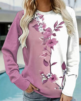 Vanina - Langärmliges Hemd Mit Blumenmuster in Rosa
