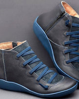 Wenora - High-Top-Sneaker mit Reißverschluss und Schnürung in Blau
