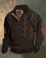 Basil™ – 3D-Print Pullover mit Muster in Braun