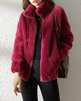 Damen warme Jacke in Rot