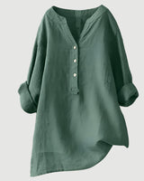 Johanne – Elegante Bluse Mit Knöpfen in Grün