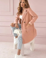 Olysera - Strukturierter Longmantel in Pink