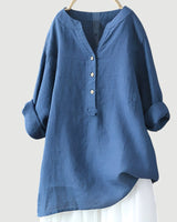 Johanne – Elegante Bluse Mit Knöpfen in Blau