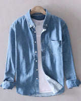 Piero™ | Premium Denim Hemd in Tiefblau