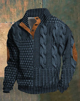 Basil™ – 3D-Print Pullover mit Muster in Blau