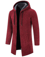 Neve | Wolljacke mit Kapuze für Männer in Rot