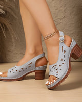 Valia - Bequeme High Heels in Grau