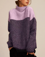 ADELIE | Premium Turtleneck aus edlem Strick in Fliederlila