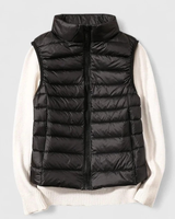 Dagmar | Damen Kurze Steppweste im Puffer Stil in Schwarz