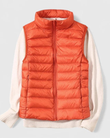 Dagmar | Damen Kurze Steppweste im Puffer Stil in Orange