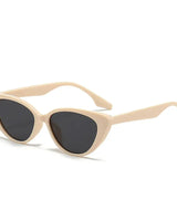 Damen Cat-Eye Sonnenbrille mit festem Gestell in Beige