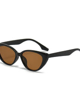 Damen Cat-Eye Sonnenbrille mit festem Gestell in Schwarz Braun