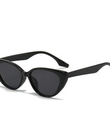 Damen Cat-Eye Sonnenbrille mit festem Gestell in Schwarz