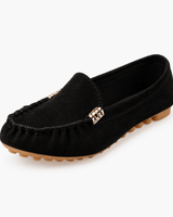 Damen Loafer Slip On Casual in Schwarz