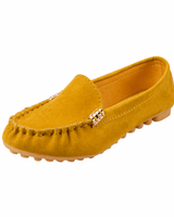 Damen Loafer Slip On Casual in Gelb