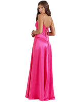 Damen Minimalistisches Maxikleid mit Spaghettiträgern in Rosa