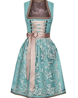 Johanna | Damen Oktoberfest Dirndlkleid Trachtenkleid mit Spitzenschürze in Grün