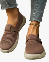 Sophie | Damen Orthopädische Slip-On Schuhe mit Klettverschluss in Brun