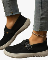 Sophie | Damen Orthopädische Slip-On Schuhe mit Klettverschluss in Sort