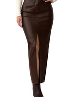 Damen Rock mit hoher Taille und Frontschlitz in Niemiecki