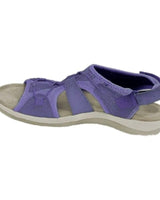Damen-Sandalen mit offener Zehenpartie, Bungee-Kordelzug und Fersenriemen in Lila