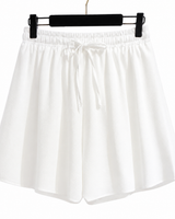 Damen Shorts mit Elastischem Bund und Kordelzug in Weiß
