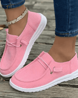 Damen Slip-On Schuhe Flach in Rosa