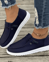 Damen Slip-On Schuhe Flach in Blau