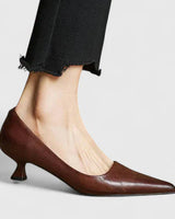 Damen Spitze Slip-On Pumps mit Niedrigem Absatz in Niemiecki