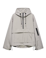 Lena | Damen Stepp-Übergangsjacke mit Kapuze Windabweisend Anorak in Grau