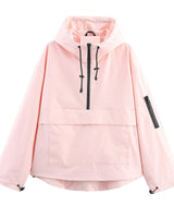 Lena | Damen Stepp-Übergangsjacke mit Kapuze Windabweisend Anorak in Hellrosa