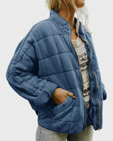 Luisa | Damen Steppjacke gesteppt mit Reißverschluss Regular Fit Übergangsjacke in Blau