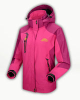 Sophie | Damen Steppjacke wasserdichte Outdoorjacke mit Kapuze in Hellrot