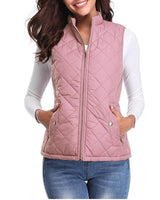 Leonie | Damen Steppweste leicht gefütterte Puffer Vest Women Reißverschluss in Rosa