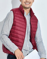 Luisa | Damen Steppweste leichte Puffer Vest mit Reißverschluss Stehkragen in Rot