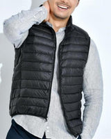 Luisa | Damen Steppweste leichte Puffer Vest mit Reißverschluss Stehkragen in Schwarz