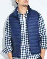 Luisa | Damen Steppweste leichte Puffer Vest mit Reißverschluss Stehkragen in Blau