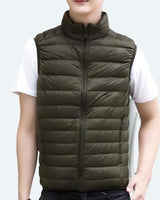 Luisa | Damen Steppweste leichte Puffer Vest mit Reißverschluss Stehkragen in Grün