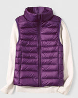 Luisa | Damen Steppweste leichte ärmellose Puffer Vest Women Übergangsjacke in Lila