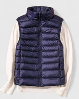 Luisa | Damen Steppweste leichte ärmellose Puffer Vest Women Übergangsjacke in Marineblau