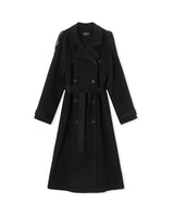 Damen zweireihiger Trenchcoat mit Gürtel in Weiß