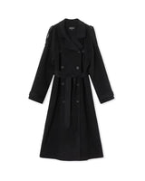 Damen zweireihiger Trenchcoat mit Gürtel in Grau