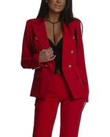 Damen Zweiteiliges Blazer- und Hosen-Set in Rot