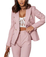 Damen Zweiteiliges Blazer- und Hosen-Set in Rosa
